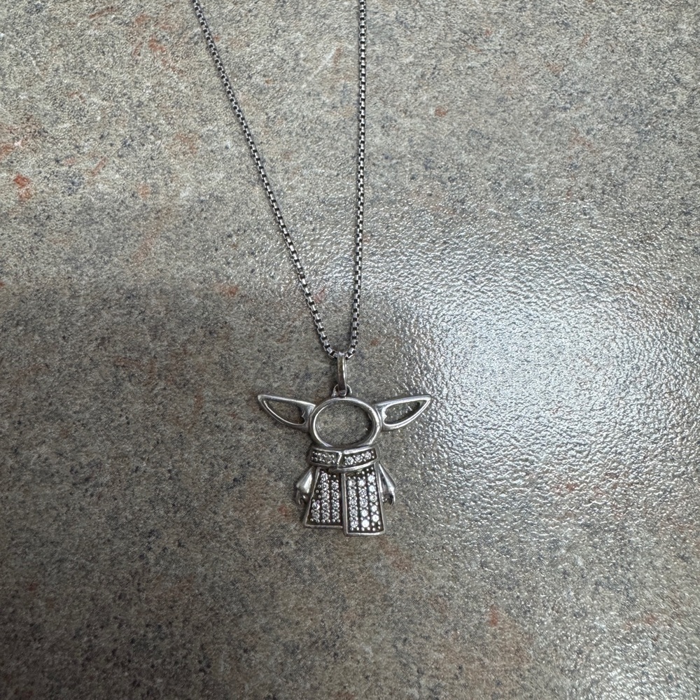 Grogu Baby Yoda Diamond Necklace